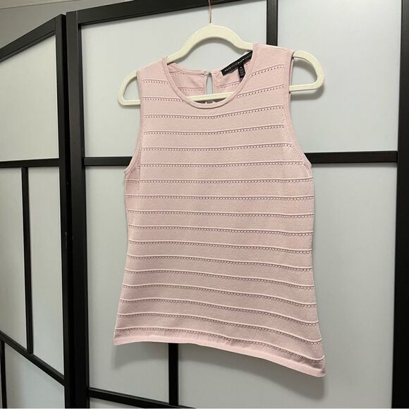 [M] White House Black Market Sleeveless Ballet Mauve Pink BodyCon Tank Top - Picture 4 of 16